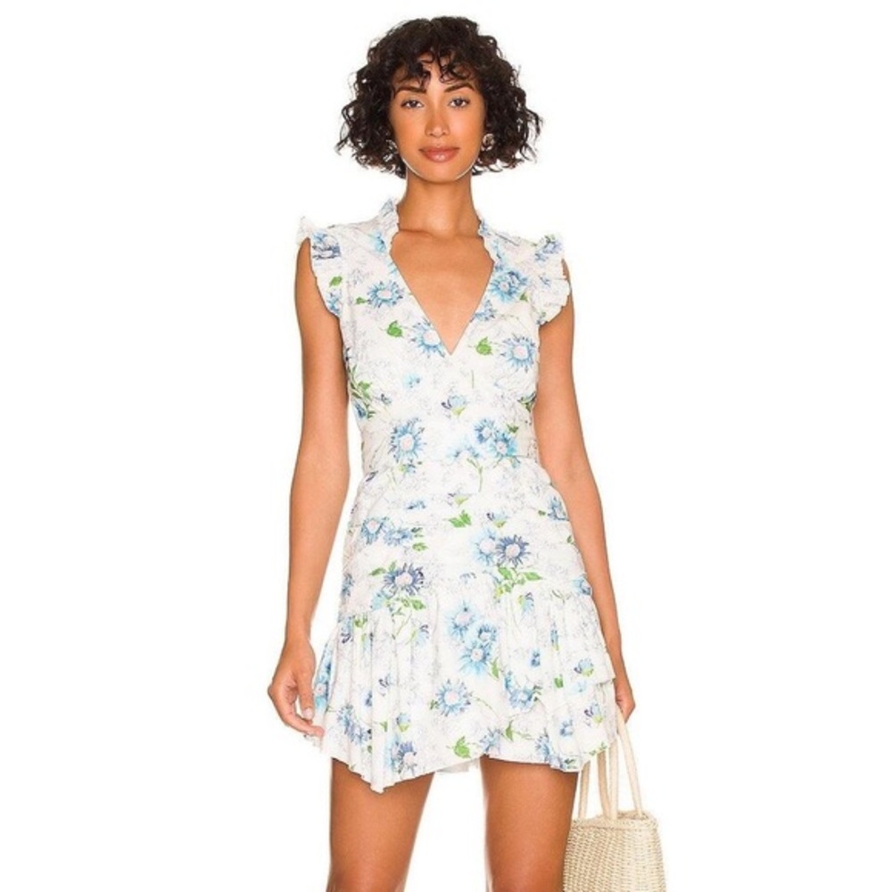 LoveShackFancy Odile Blueberry Cloud Mini Dress Size 2